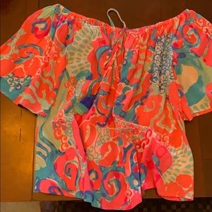 Off the shoulder Lilly Pulitzer top